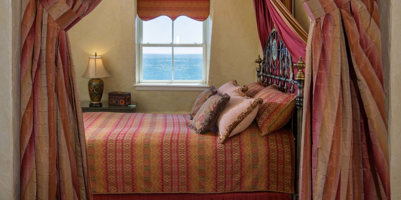 The Mediterranean Guest Room features panoramic ocean views from all windows